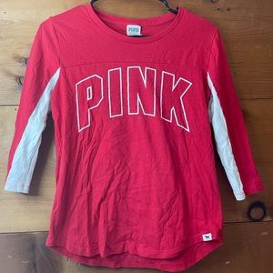 Red PINK shirt small stains